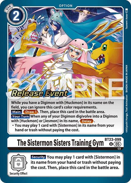 The Sistermon Sisters Training Gym Card Front