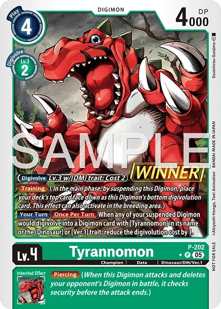 Tyrannomon Card Front