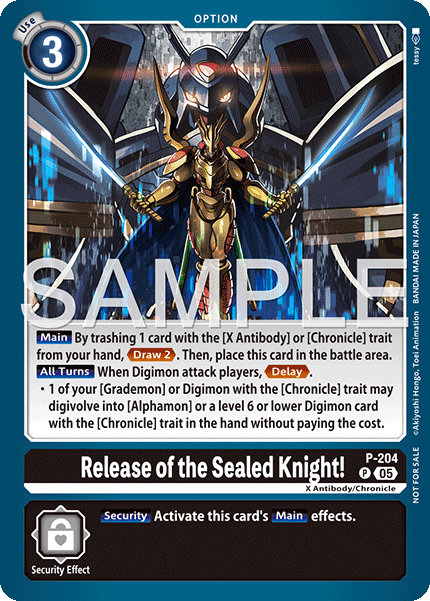 Release of the Sealed Knight! Card Front