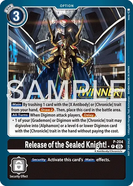 Release of the Sealed Knight! Card Front