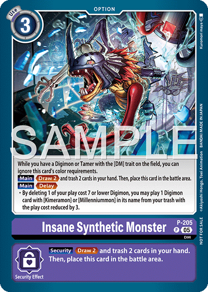 Insane Synthetic Monster Card Front