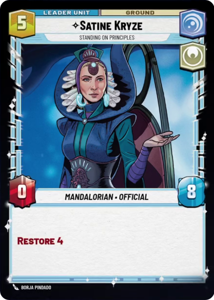 Satine Kryze, Saldi Principi Card Front