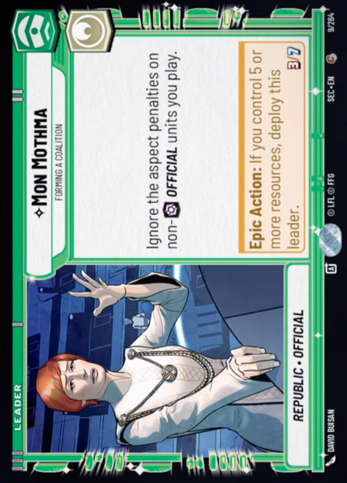 Mon Mothma – Forming a Coalition Card Front