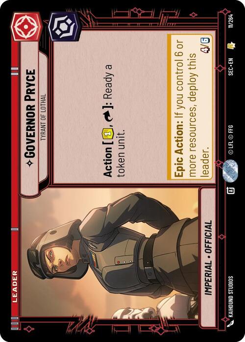 Governor Pryce - Tyrant of Lothal Card Front