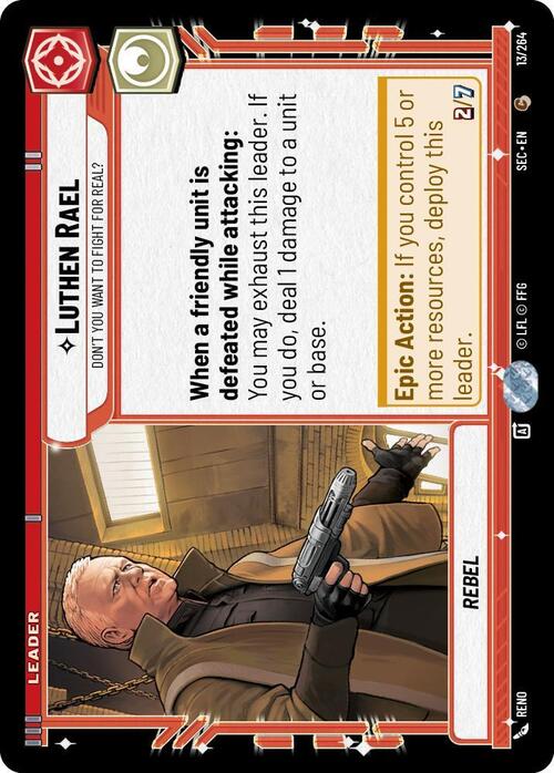 Luthen Rael - Dont You Want To Fight For Real? Card Front