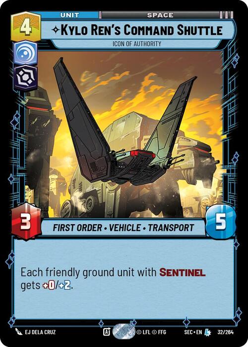 Kylo Rens Command Shuttle - Icon of Authority Card Front