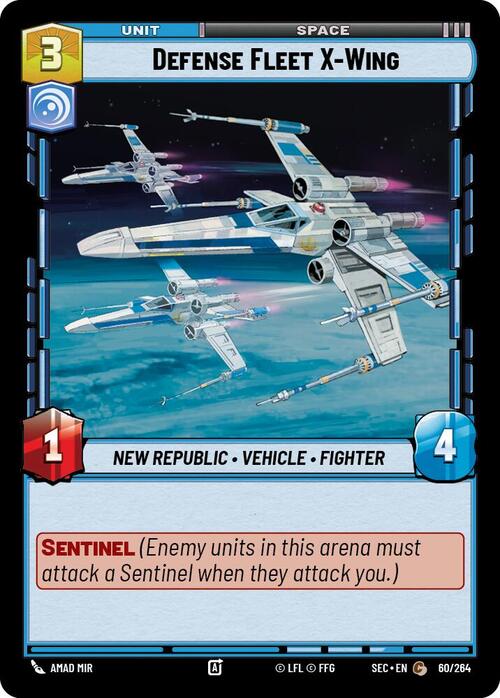 Defense Fleet X-Wing Card Front