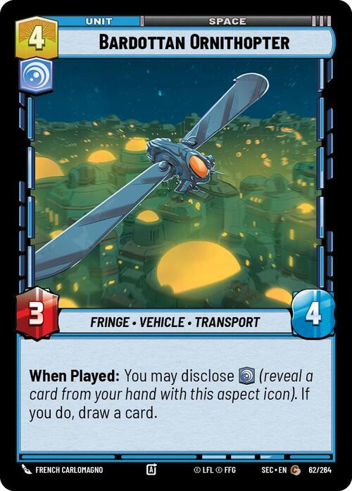 Bardottan Ornithopter Card Front