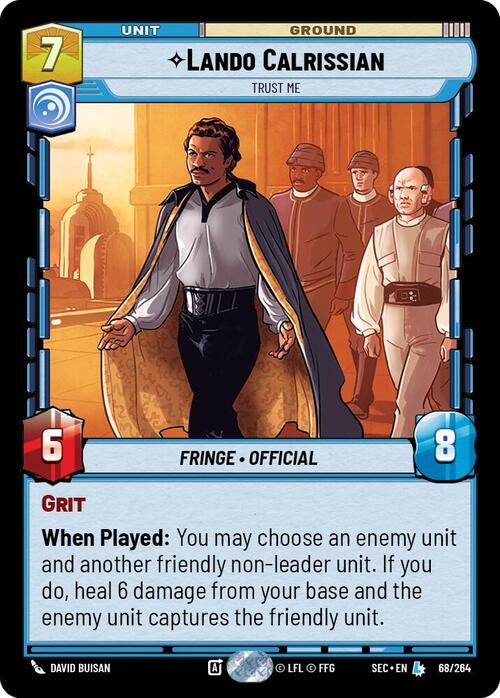 Lando Calrissian - Trust Me Card Front