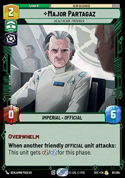 Major Partagaz – Healthcare Provider Card Front