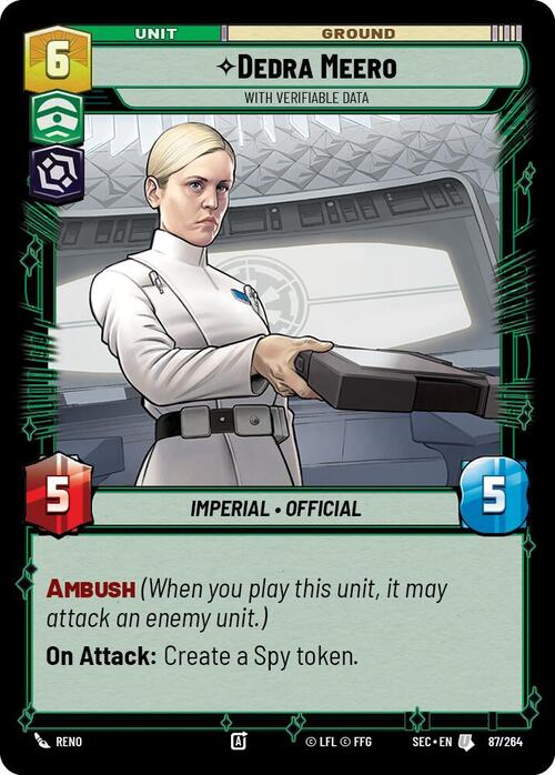 Dedra Meero - With Verifiable Data Card Front