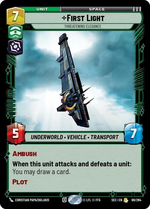 First Light - Threatening Elegance Card Front
