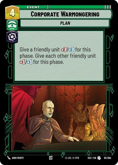 Corporate Warmongering Card Front