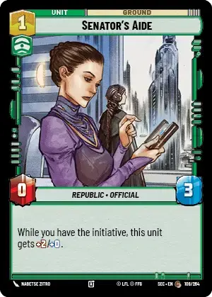 Senator's Aide Card Front