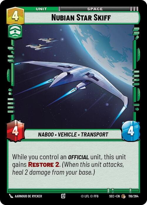 Nubian Star Skiff Card Front