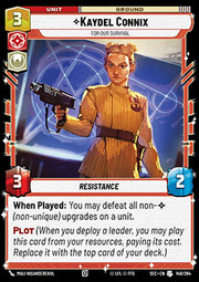 Kaydel Connix, Per La Nostra Sopravvivenza