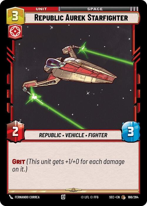 Republic Aurek Starfighter Card Front