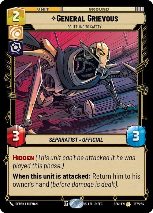 General Grievous - Scuttling to Safety Card Front