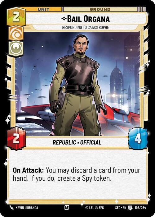 Bail Organa - Responding to Catastrophe Card Front