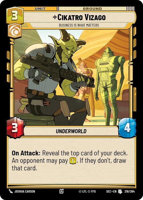 Cikatro Vizago - Business is What Matters Card Front