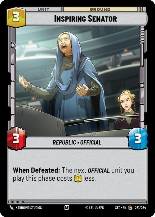 Inspiring Senator Card Front