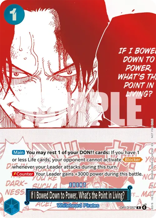 If I Bowed Down to Power, What's the Point in Living? Card Front