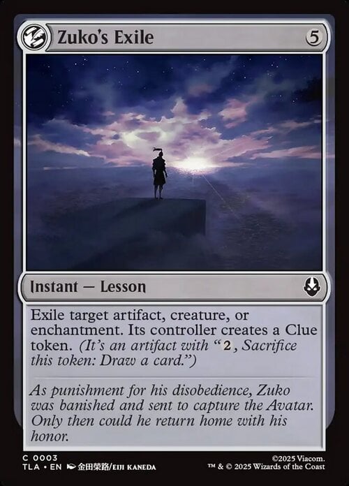 Esilio di Zuko Card Front