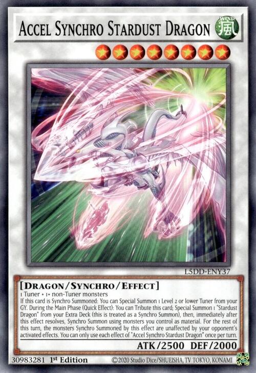 Accel Synchro Stardust Dragon Card Front