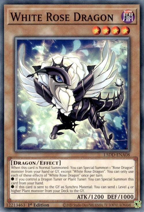 White Rose Dragon Card Front