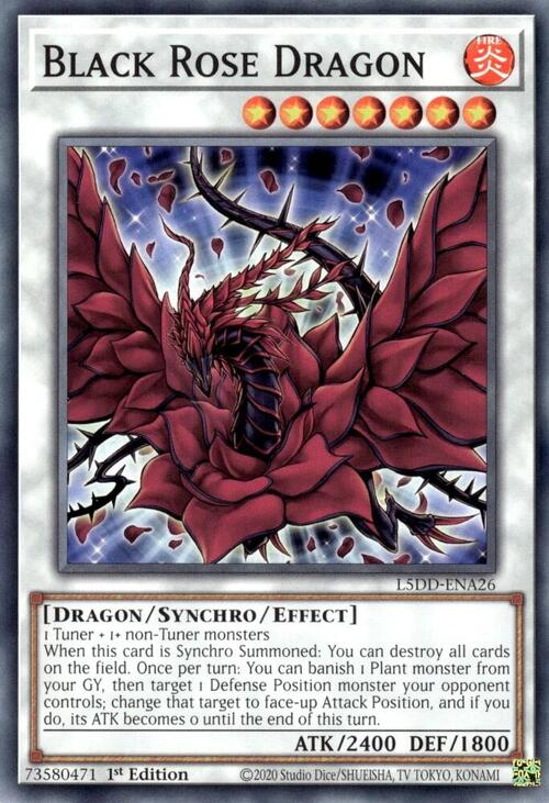 Black Rose Dragon Card Front
