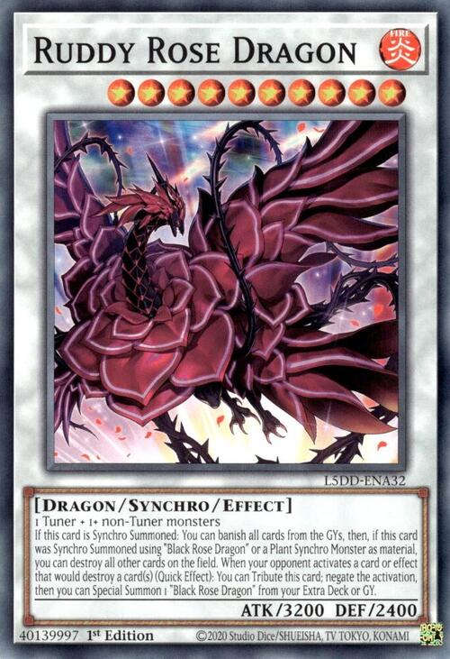 Ruddy Rose Dragon Card Front