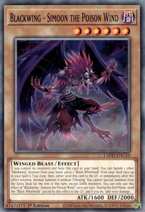 Blackwing - Simoon the Poison Wind Card Front