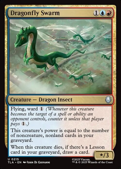 Dragonfly Swarm Card Front