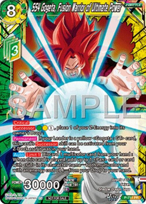 SS4 Gogeta, Fusion Warrior of Ultimate Power Card Front