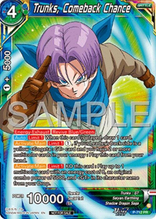 Trunks, Comeback Chance Card Front