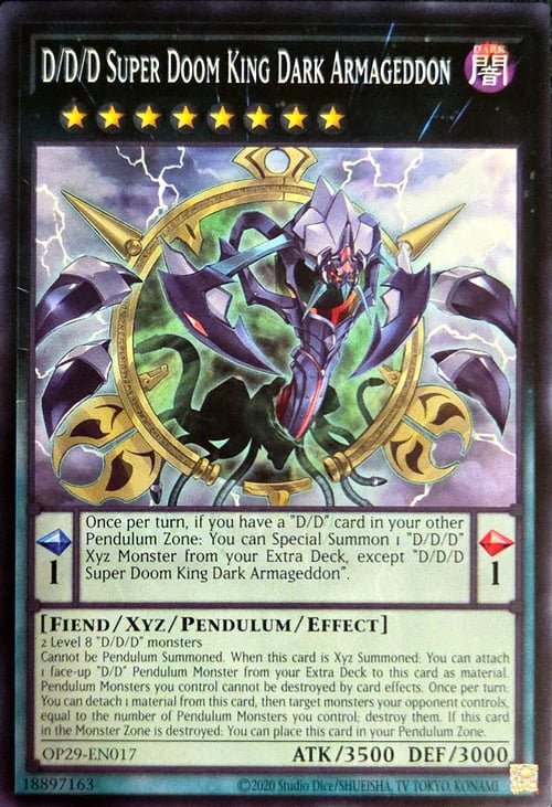 D/D/D Armageddon Oscuro Super Re del Giudizio Card Front