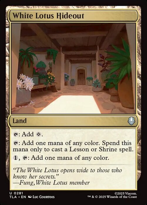 White Lotus Hideout Card Front