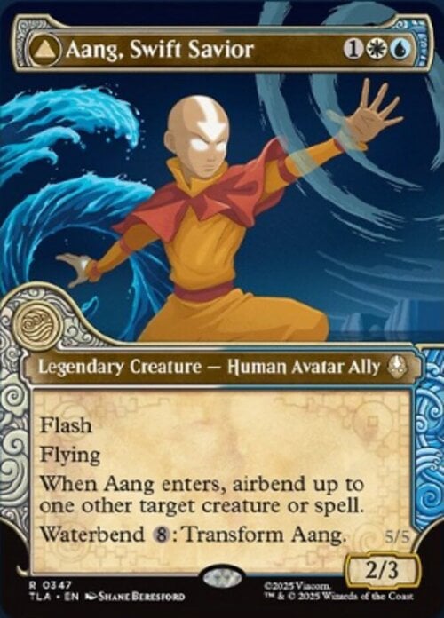 Aang, Swift Savior // Aang and La, Ocean's Fury Card Front