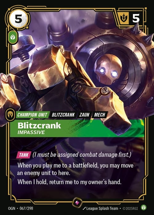 Blitzcrank, Impassive Card Front