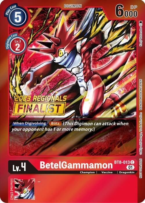 BetelGammamon Card Front