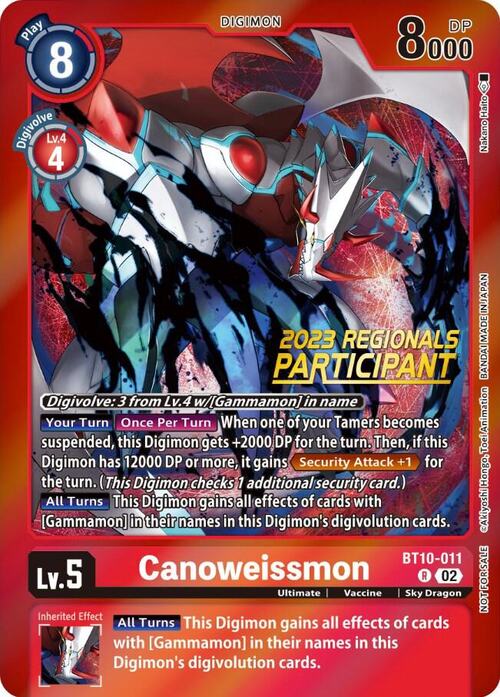 Canoweissmon Card Front