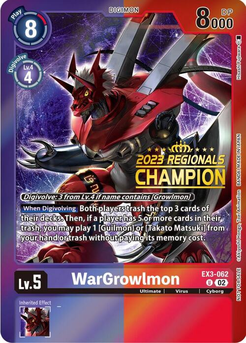 WarGrowlmon Card Front
