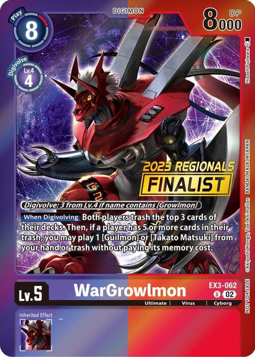 WarGrowlmon Card Front