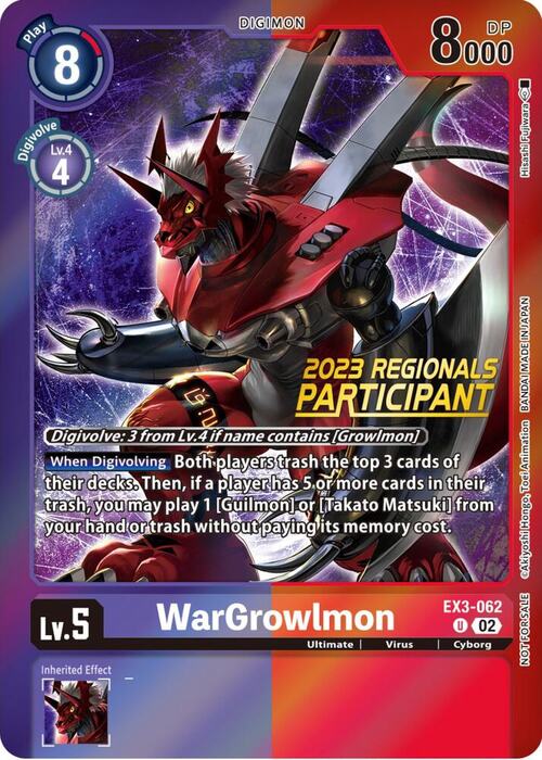 WarGrowlmon Card Front
