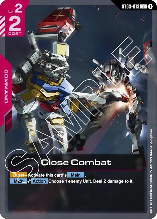 Close Combat Card Front
