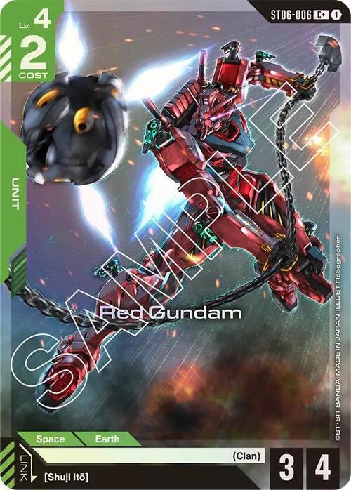 Red Gundam Card Front