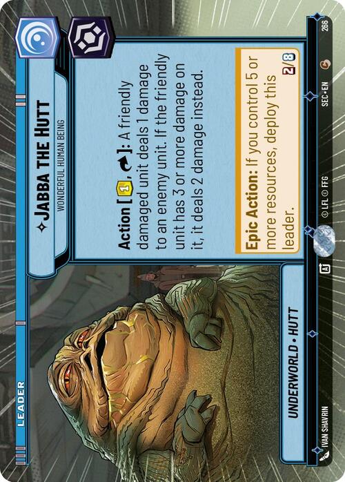 Jabba the Hutt, Meraviglioso Essere Umano Card Front