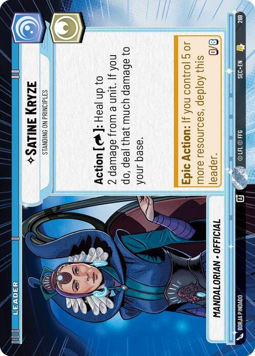 Satine Kryze, Saldi Principi Card Front