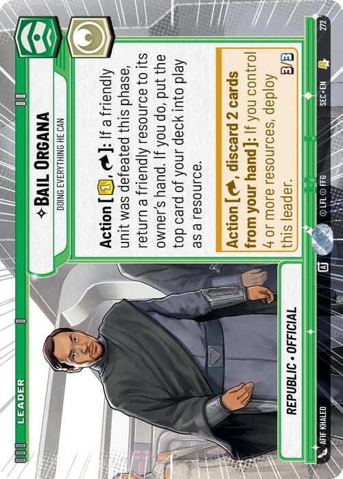 Bail Organa, Fa Del Suo Meglio Card Front