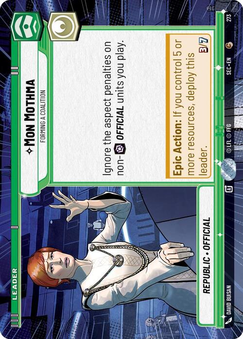 Mon Mothma, Mette In Piedi Una Coalizione Card Front